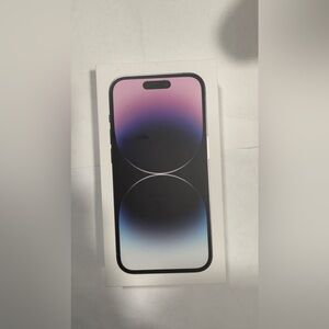 iPhone box empty iPhone 14 Pro with stickers